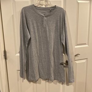 XL Blue Black Threads gray men’s shirt 3 button down - new with tags